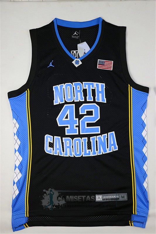 Camiseta NCAA Universidad de Carolina del Norte Stackhouse Negro